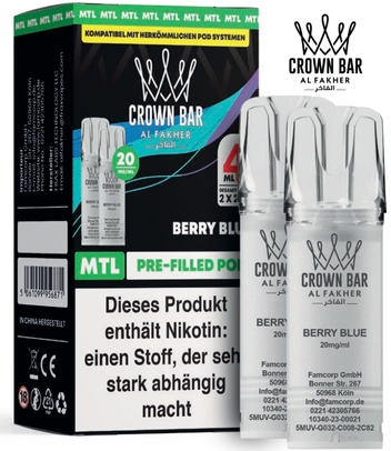 Al Fakher 600er Pods 20mg (2er Pack) | BERRY BLUE