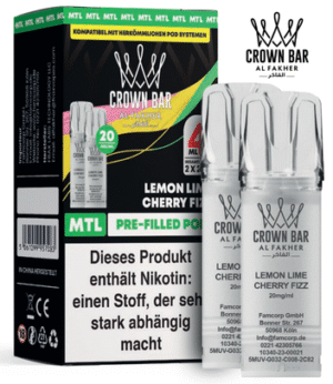 Al Fakher 600er Pods Lemon Lime Cherry Fizz – fruchtig-spritziger Mix mit 20 mg Nikotin für Al Fakher 600er Akkuträger