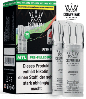 Al Fakher 600er Pods Lush Ice – Wassermelone mit frischer Menthol-Note und 20 mg Nikotin für Al Fakher 600er Akkuträger