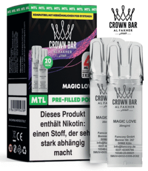 Al Fakher 600er Pods Magic Love – tropisch-fruchtiger Geschmack mit 20 mg Nikotin für Al Fakher 600er Akkuträger