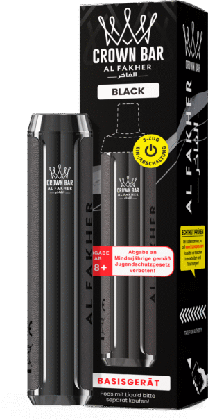 Al Fakher 600er Akkuträger Black – wiederaufladbarer Vape-Akku für Al Fakher 600er Pods