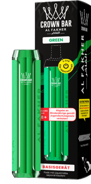 Al Fakher 600er Akkuträger Green – wiederaufladbarer Vape-Akku für Al Fakher 600er Pods