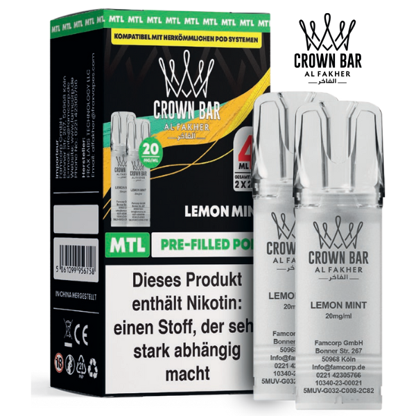 Al Fakher 600er Pods 20mg (2er Pack) | LEMON MINT