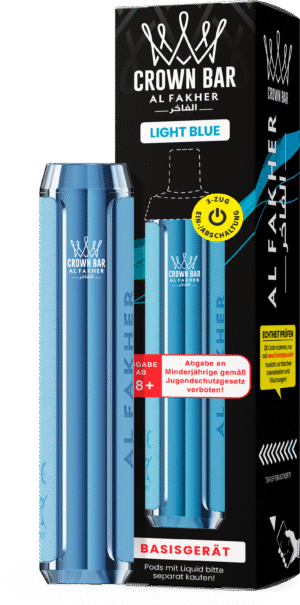 Al Fakher 600er Akkuträger Light Blue – wiederaufladbarer Vape-Akku für Al Fakher 600er Pods